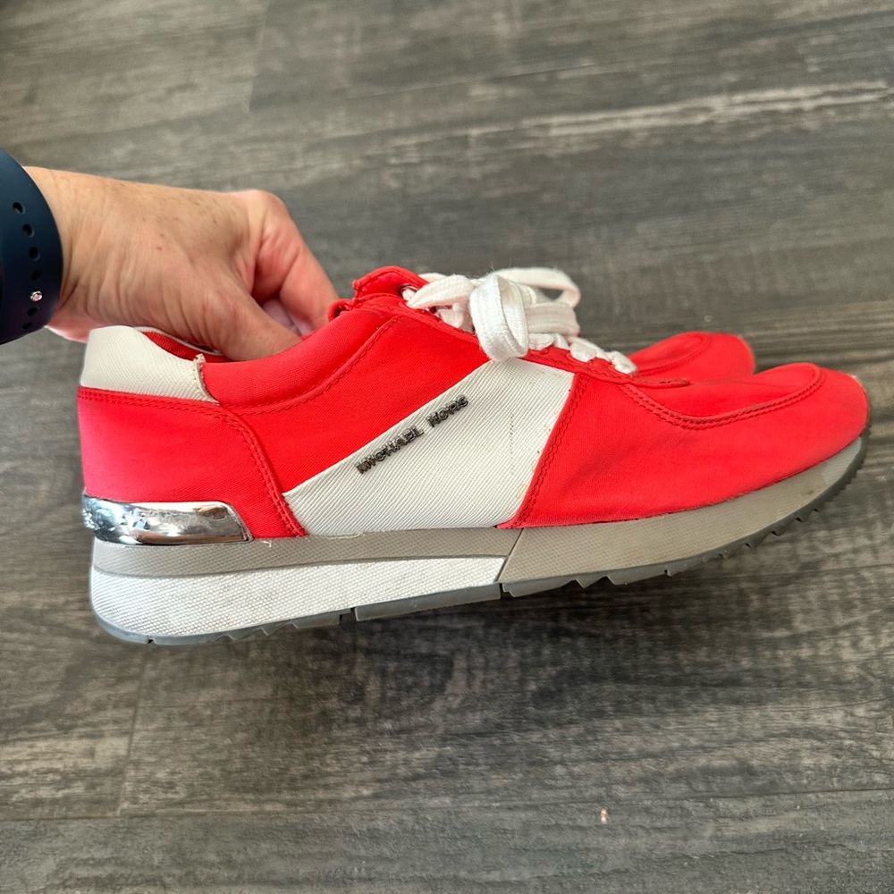 Michael kors red sneakers size 9